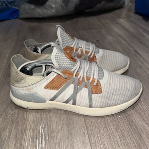 OluKai Mio Li 10440-DW25 Men's US 8 Shoes White Gray Lace-Up Casual Sneakers